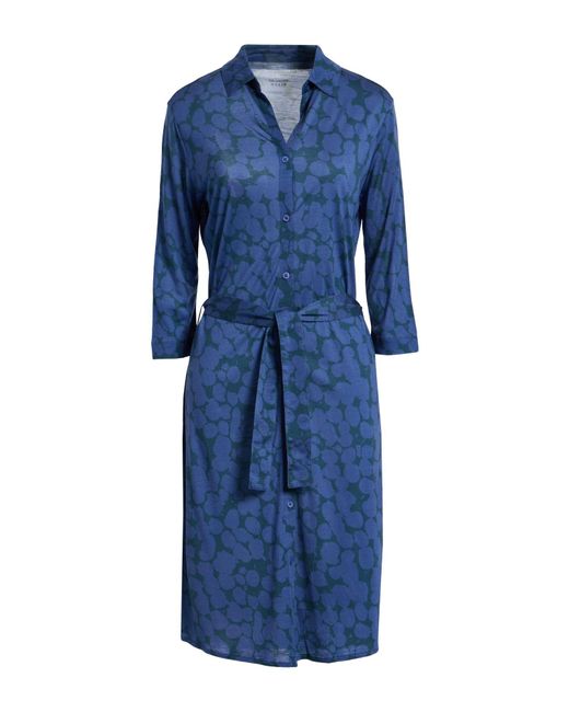 Majestic Filatures Blue Slate Mini Dress Virgin Wool, Lyocell