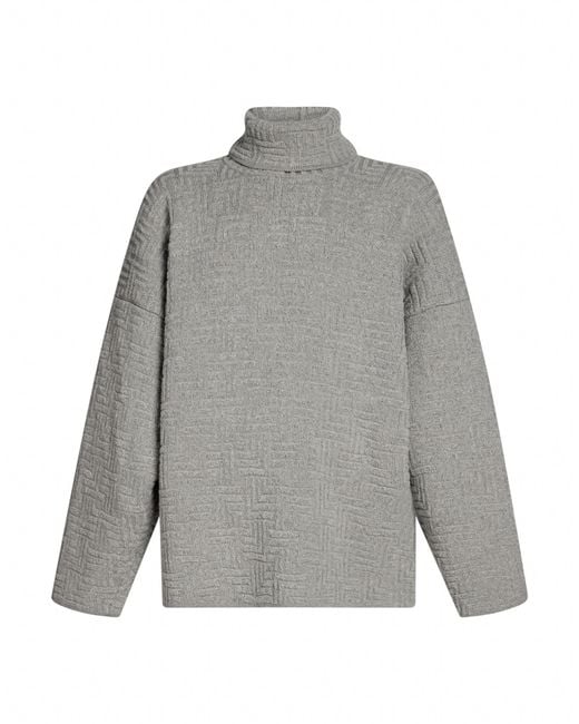 Fear Of God Gray Light Turtleneck Virgin Wool, Nylon for men