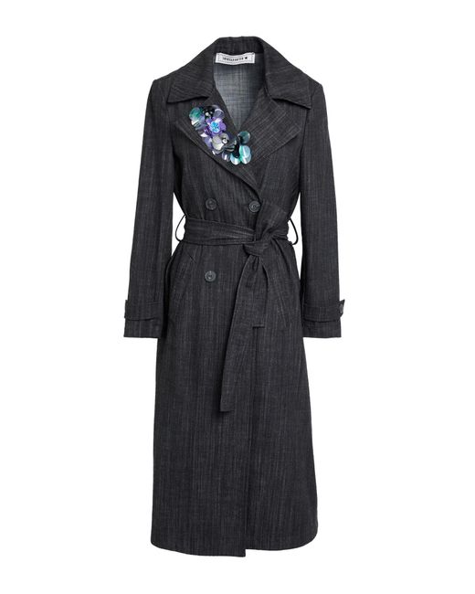 Shirtaporter Black Denim Outerwear Cotton, Polyester, Elastane