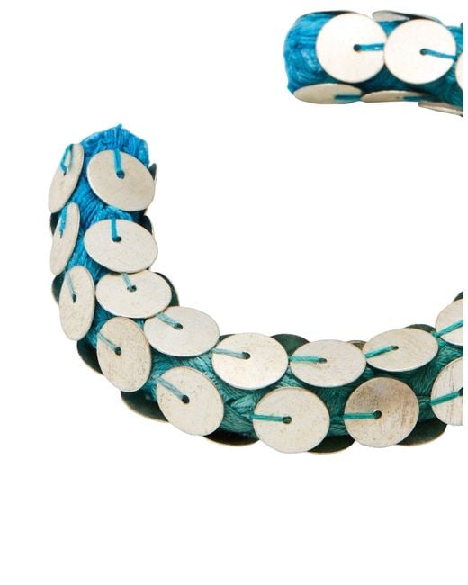 Isabel Marant Green Azure Bracelet Textile Fibers, Metal