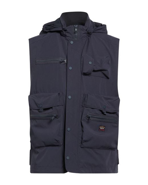 Paul & Shark Blue Midnight Vest Polyester, Elastane for men