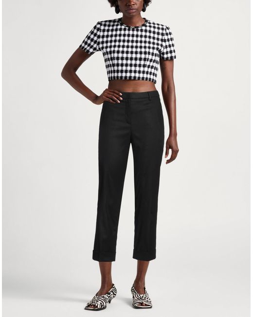 SEVENTY VENEZIA Black Pants Viscose, Polyester, Wool, Elastane