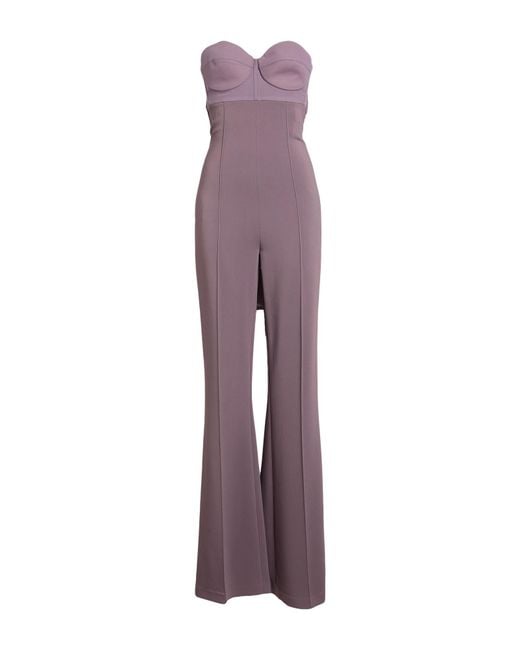 Elisabetta Franchi Purple Jumpsuit Viscose, Elastane