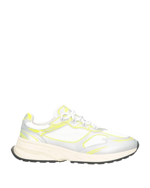 DSquared² White Sneakers Leather, Textile Fibers for men