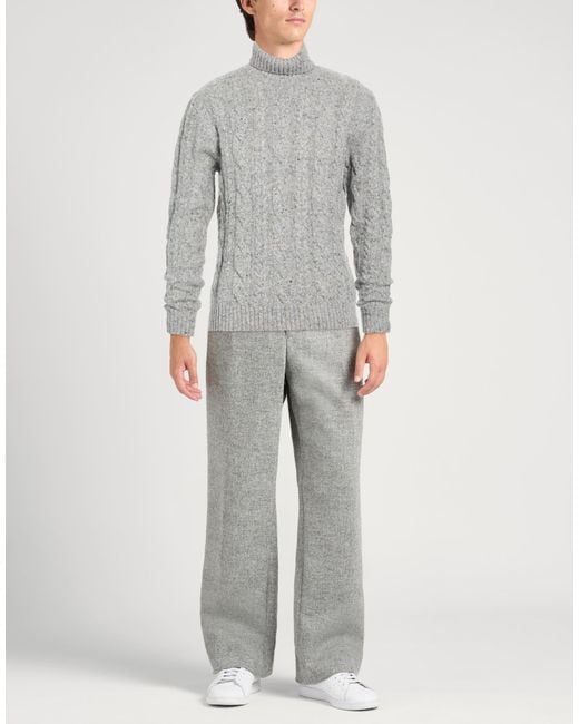 Eleventy Gray Platinum Turtleneck Wool, Cashmere, Elastane for men