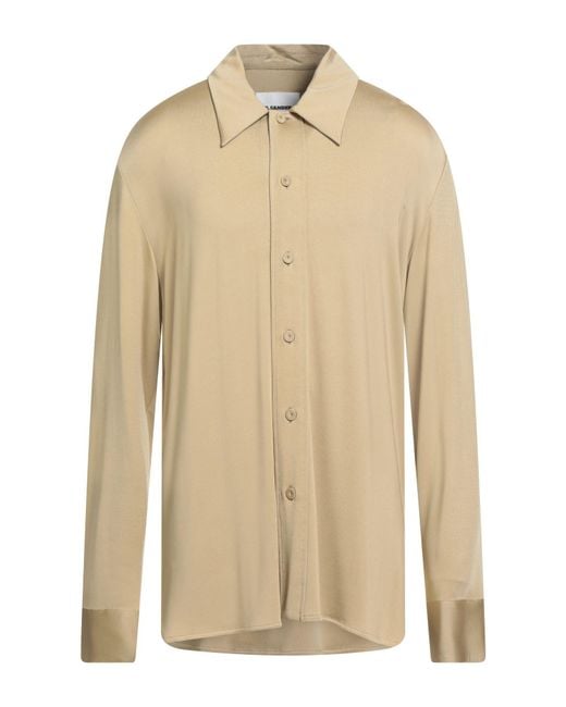 Jil Sander Natural Shirt Viscose, Elastane for men