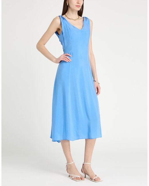 Pennyblack Blue Light Midi Dress Cupro