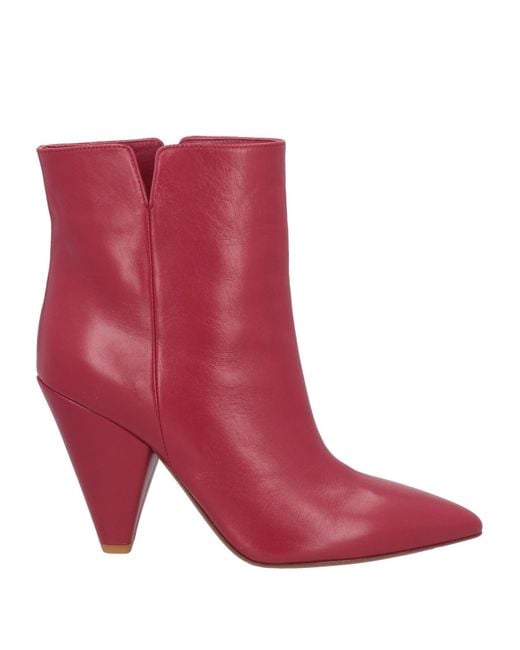Liviana Conti Red Ankle Boots