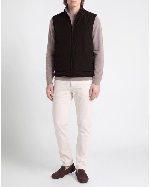 Aurélien Black Vest Recycled Polyester, Cotton, Cashmere for men