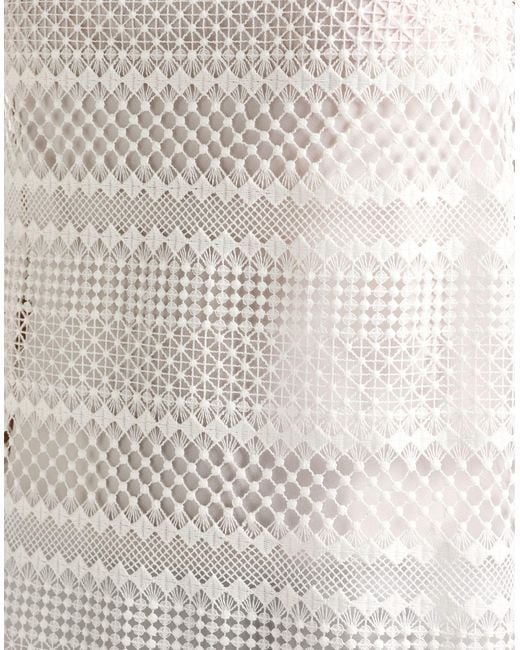 Clips White Mini Dress Polyester