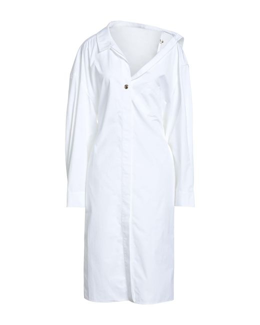 Jacquemus White Midi Dress Cotton