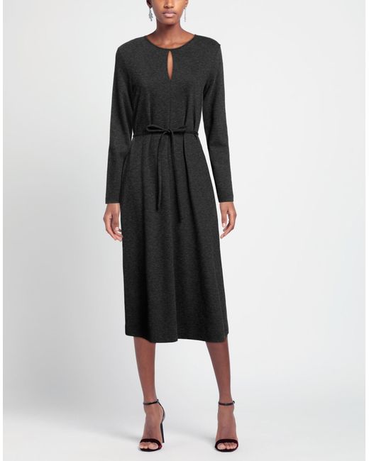 Cappellini By Peserico Black Midi Dress