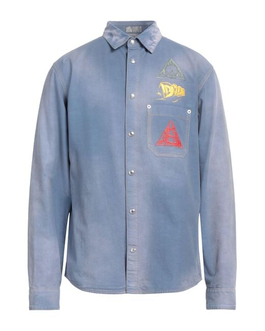 Dior Blue Denim Shirt Cotton, Polyester for men