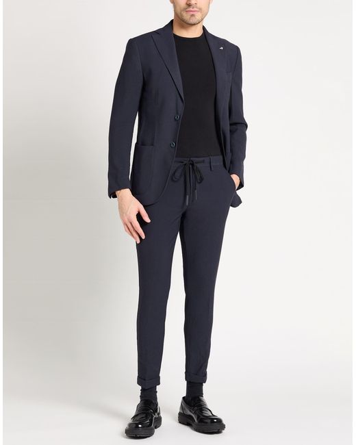 AT.P.CO Blue Suit Viscose, Polyester for men
