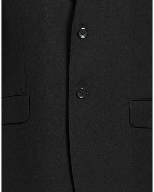 Versace Black Blazer Polyester, Wool for men