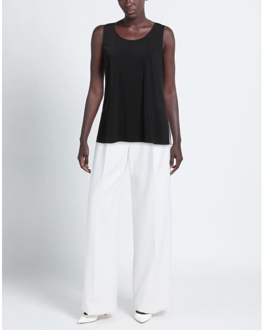 1 One Black Tank Top Viscose, Elastane