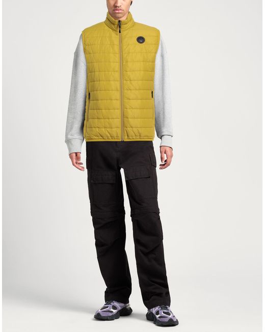 Napapijri Yellow Puffer Polyamide for men