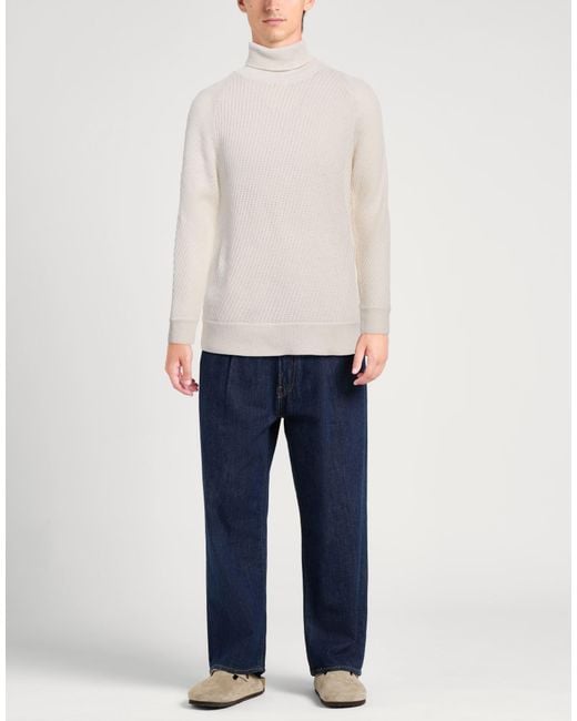 Paolo Pecora White Turtleneck for men