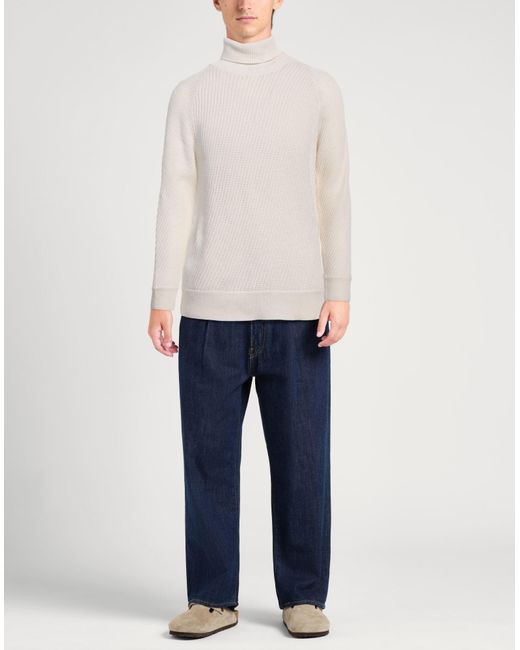 Paolo Pecora White Turtleneck for men
