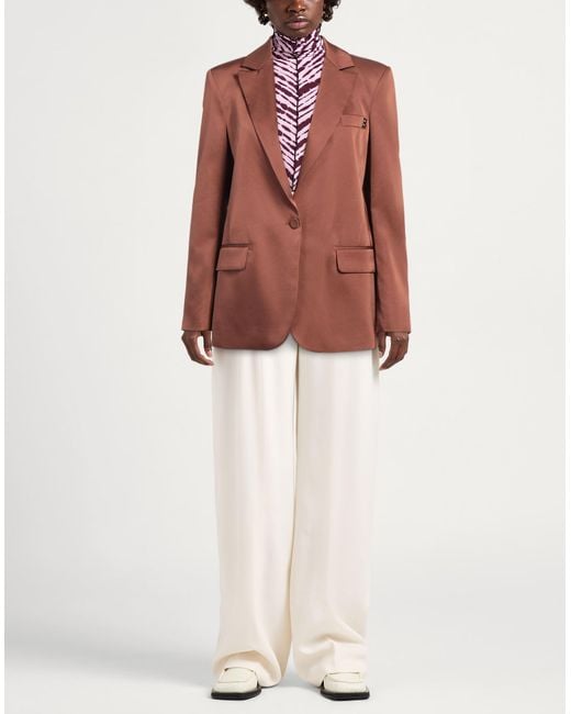 Blugirl Blumarine Brown Blazer Polyester, Elastane