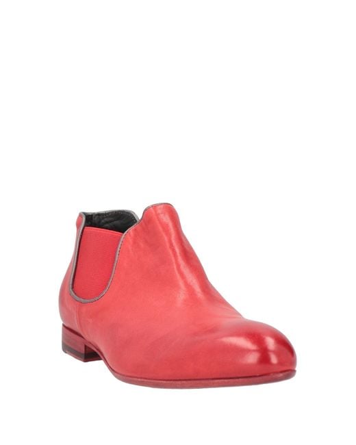 Pantanetti Red Ankle Boots