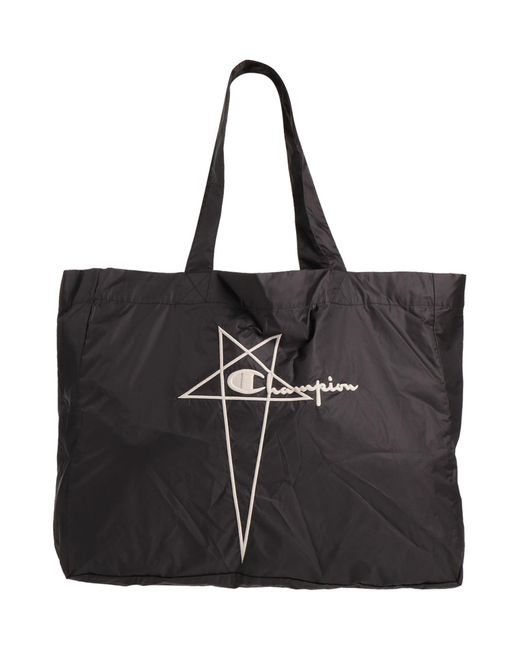 Borsa A Mano di Rick Owens X Champion in Black da Uomo