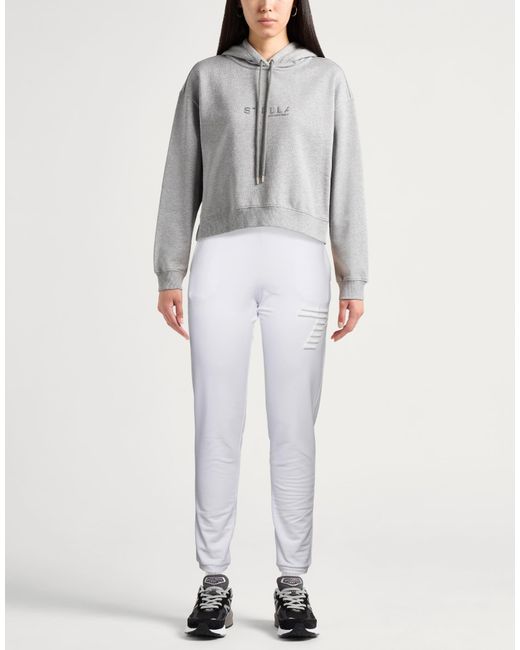 EA7 White Pants Cotton, Elastane