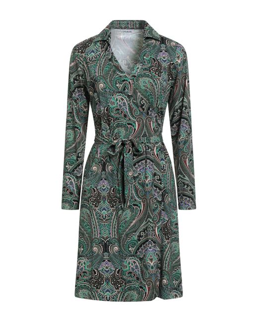 Caliban Green Dark Mini Dress Polyamide, Elastane