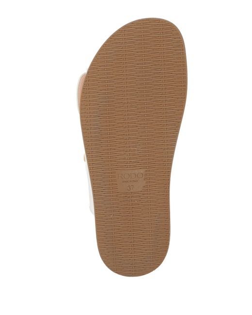 Rodo White Sandals Leather