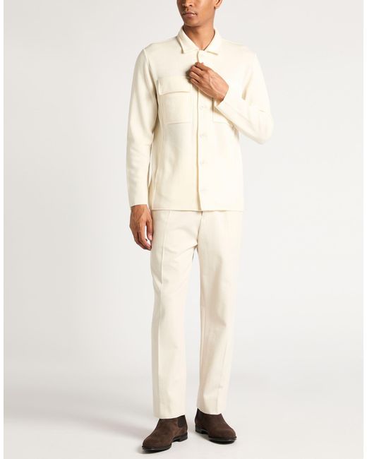 Lardini White Jacket Virgin Wool for men