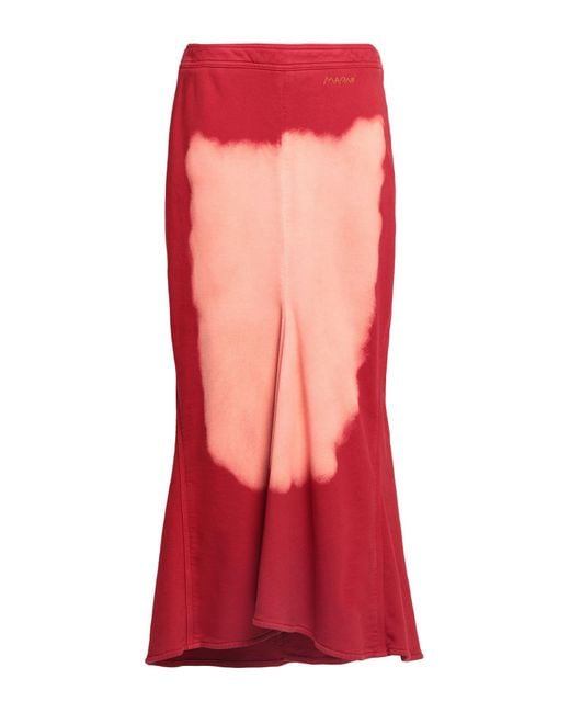 Marni Red Maxi Skirt