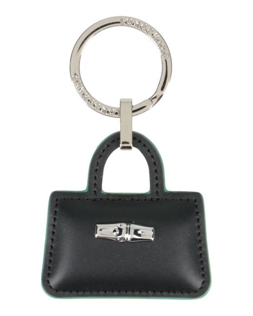 Longchamp Black Key Ring Leather