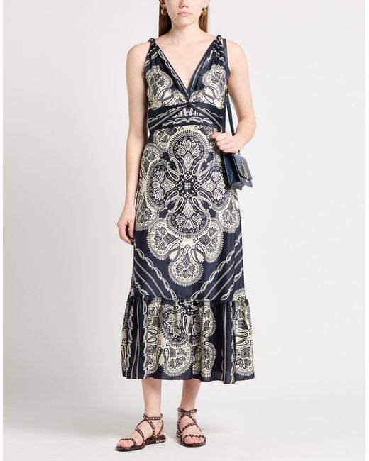 Sandro Blue Maxi-Kleid
