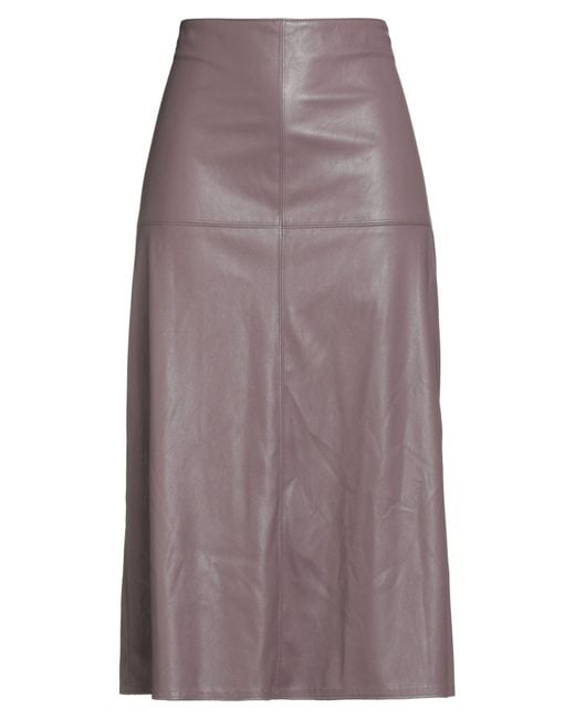 Max Mara Purple Leisure Midi Skirt Polyester, Polyurethane Resin