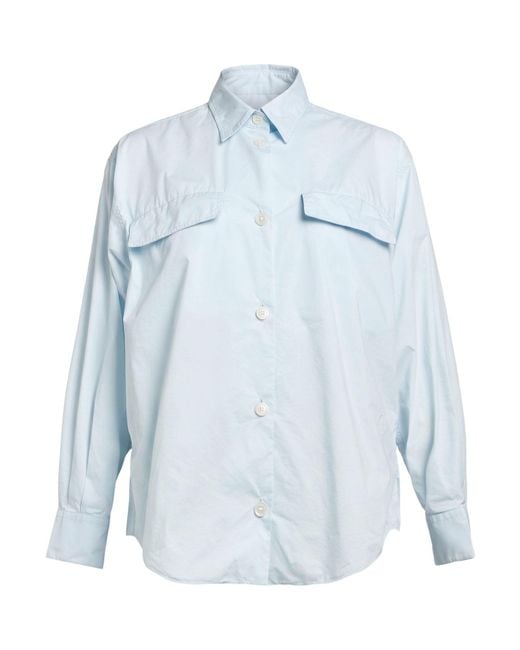 Moncler Blue Sky Shirt Cotton, Polyamide