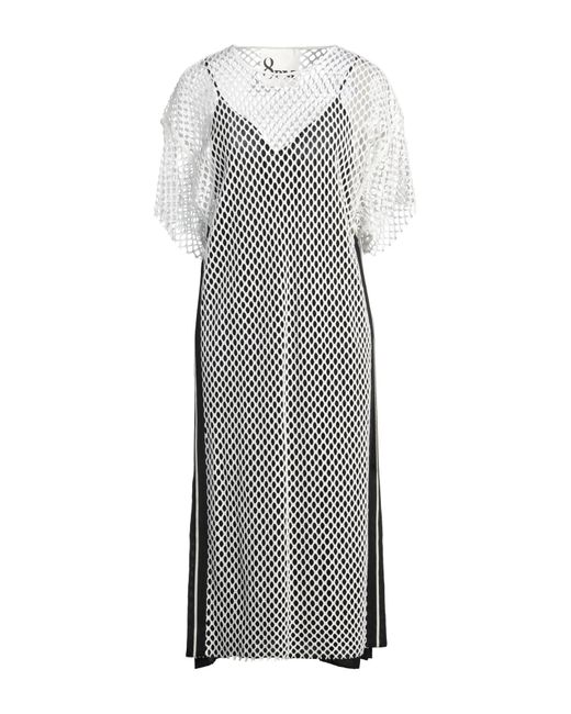 8pm Gray Midi Dress Viscose