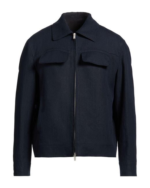 Lardini Blue Jacket Linen for men