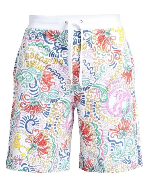 Moschino Blue Beach Shorts And Pants Cotton, Elastane for men