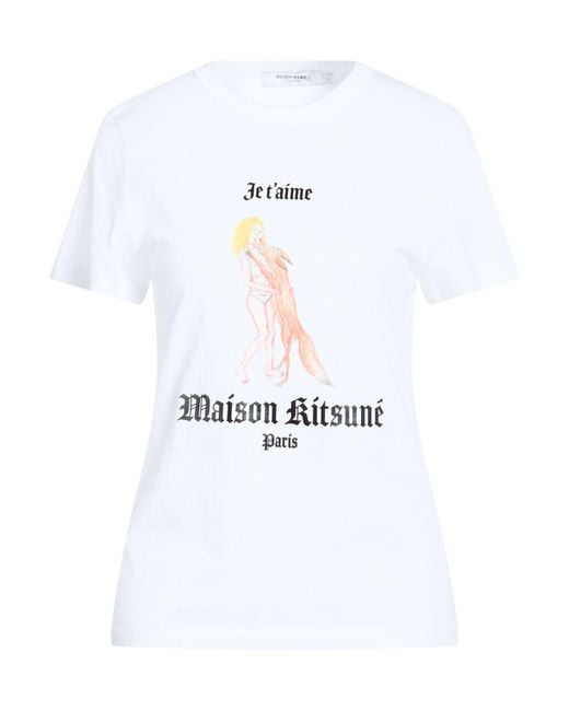Maison Kitsuné White T-Shirt Cotton