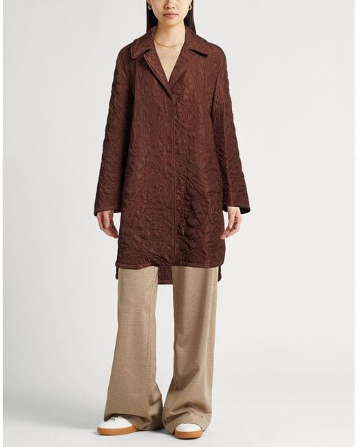 Ermanno Scervino Brown Coat Polyamide