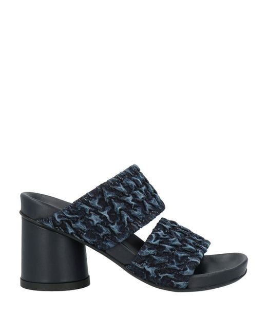 Agl Attilio Giusti Leombruni Blue Sandals Textile Fibers