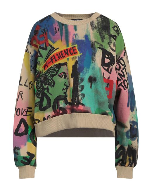 Dolce & Gabbana Blue Sand Sweatshirt Cotton, Elastane