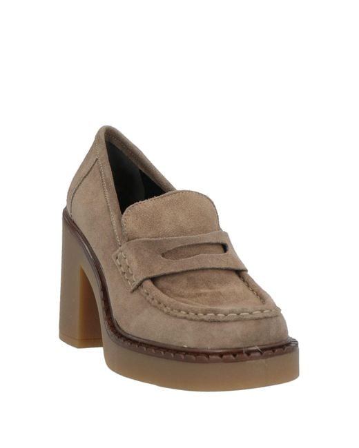 Cinzia Soft Brown Camel Loafers Leather
