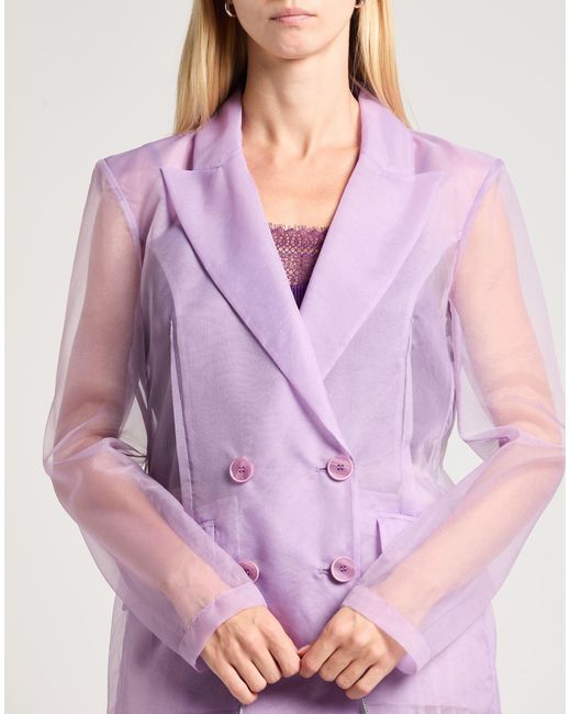 Patrizia Pepe Purple Blazer Polyester