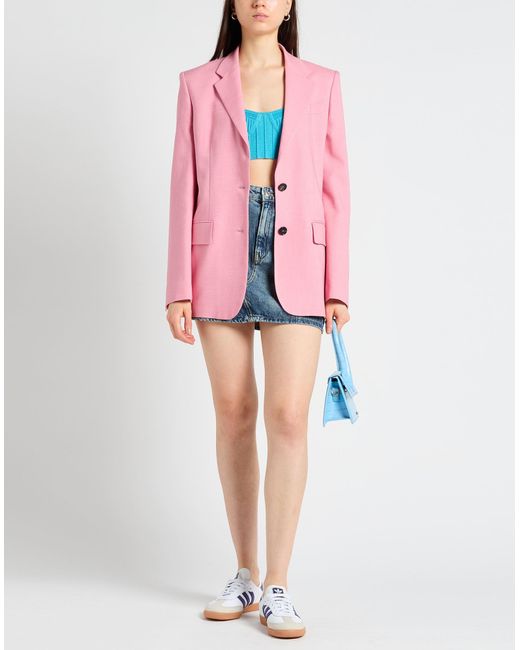 MSGM Pink Blazer Viscose, Polyester, Elastane