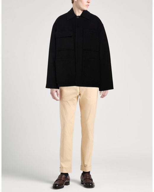 Jil Sander Black Coat Virgin Wool for men