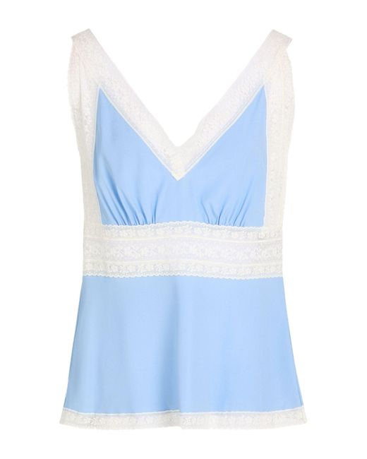 P.A.R.O.S.H. Blue P.A.R.O..H. Top Silk, Elastane, Polyamide, Cotton