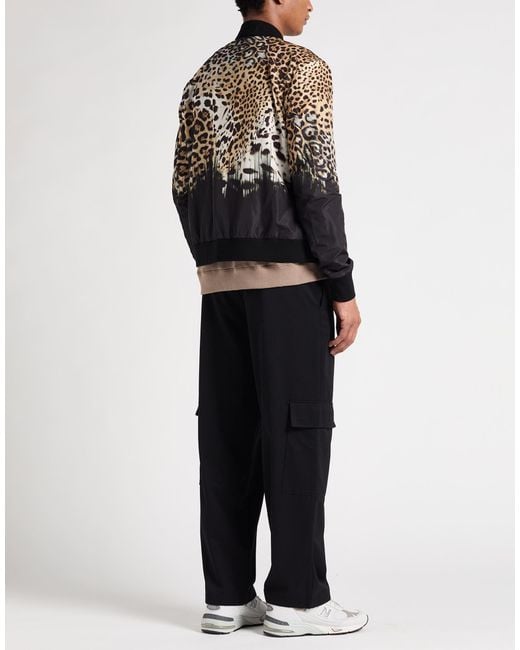 Roberto Cavalli Black Sand Jacket Polyester for men