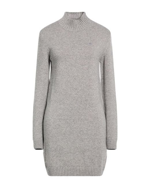 Chiara Ferragni Gray Mini Dress Wool, Viscose, Polyamide, Cashmere