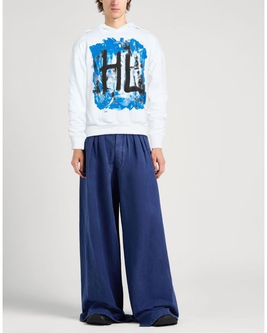 Helmut Lang Blue Sweatshirt Cotton for men